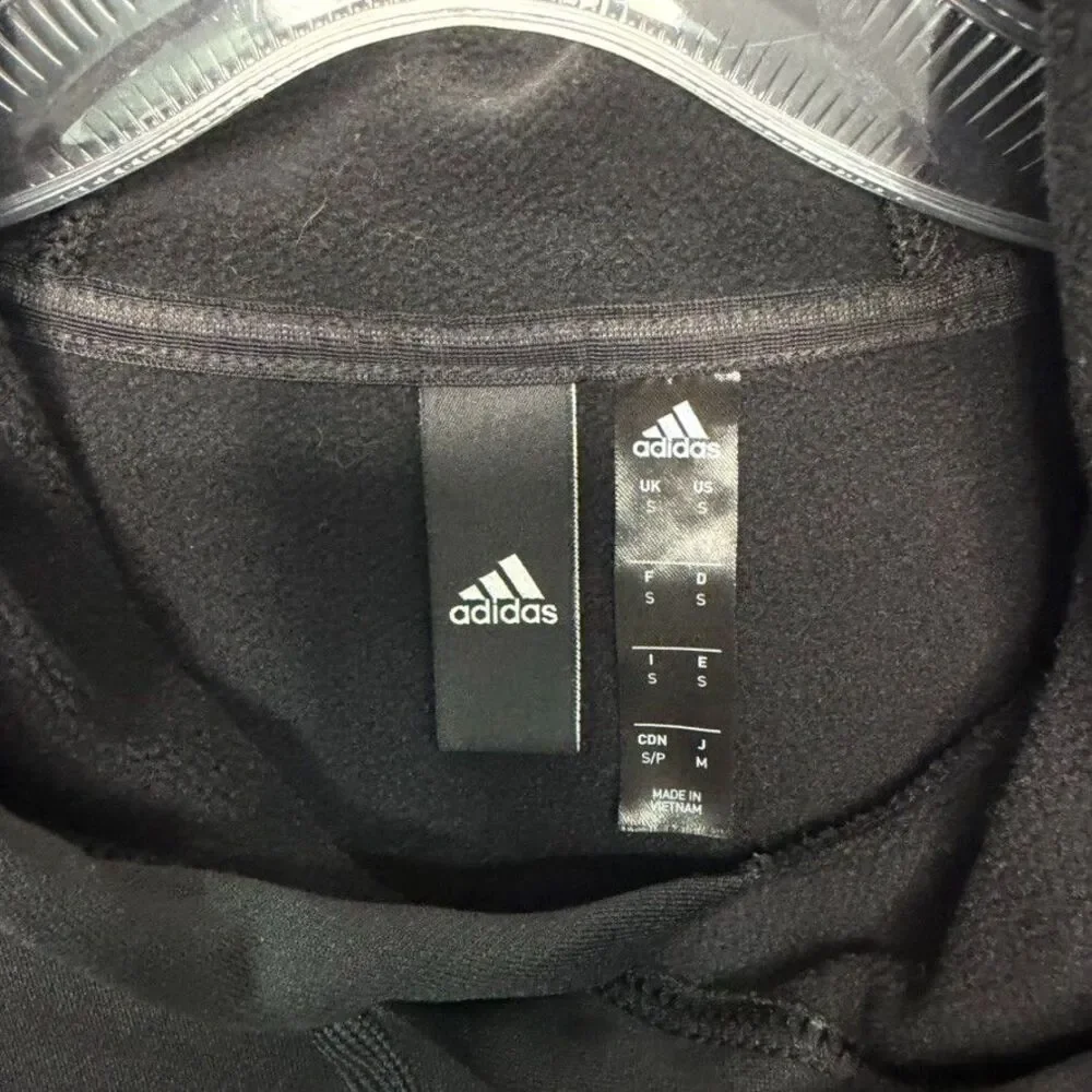 Adidas Men's Large Black Pullover Sweatshirt Hoodie Logo 499